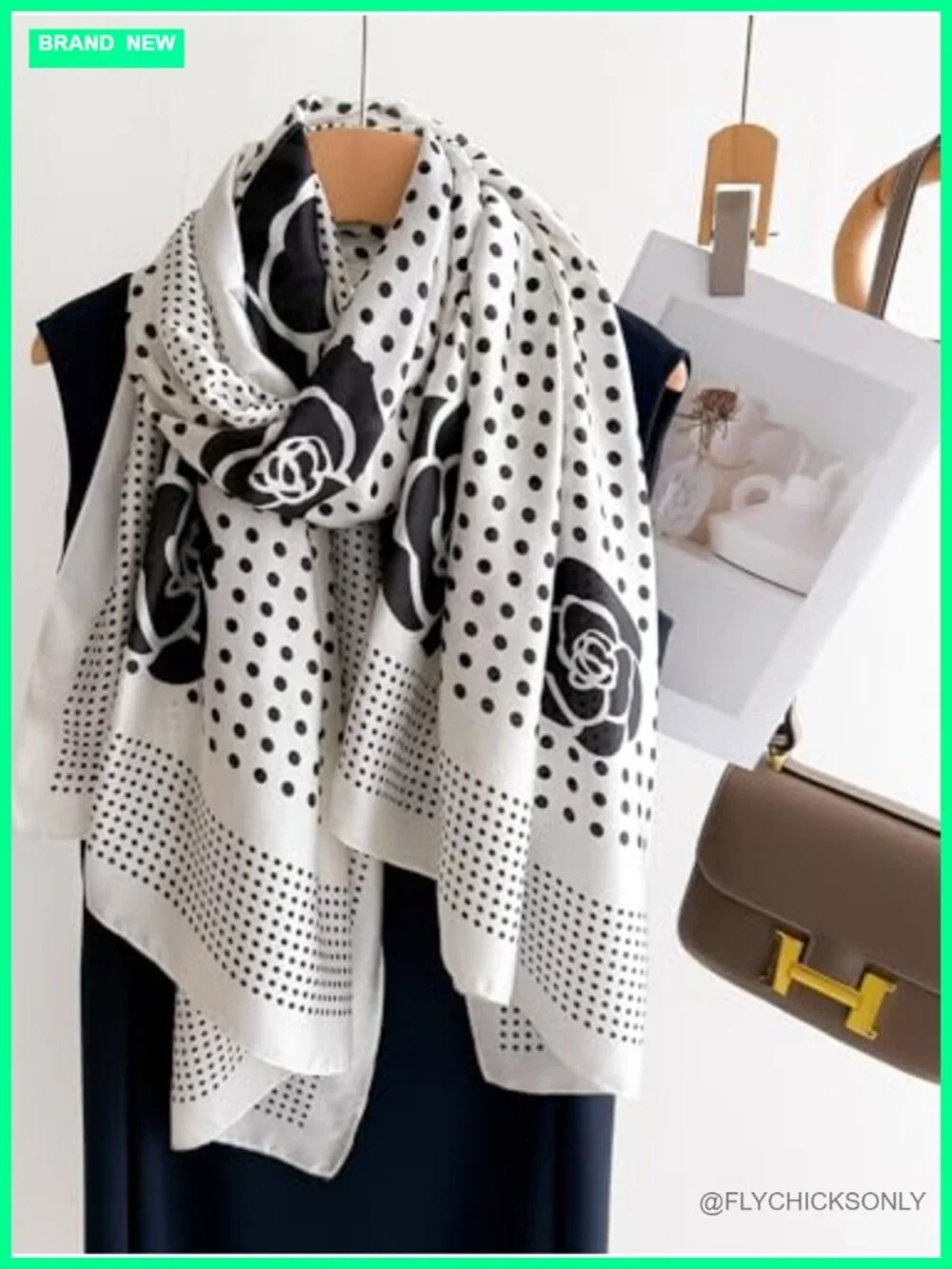 Silk Feel Long Scarf Shawl Wrap Women Fashion Accessory